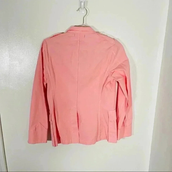 NWT Alex Mill Officer Cotton Jacket in Pastel Pink Button Front - Picture 4 of 9